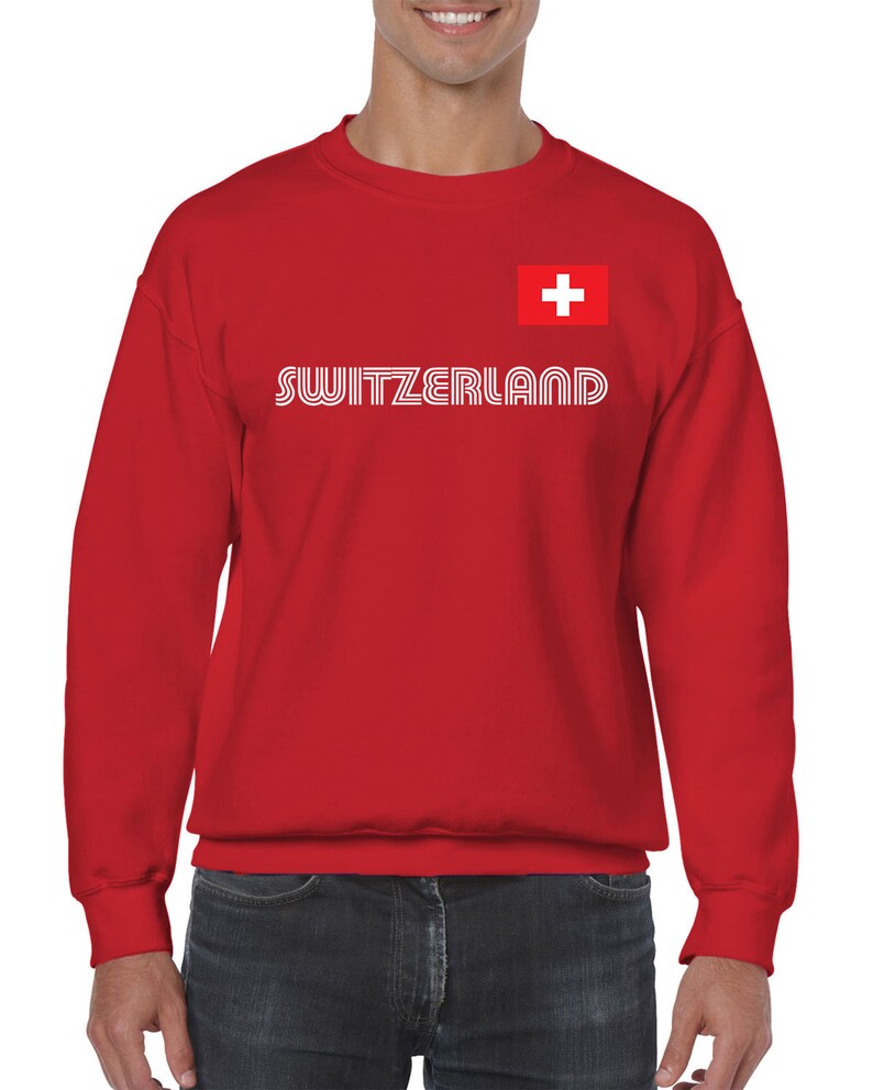 Switzerland Series 1 Country Pride Zurich Geneva Basel Bern Lausanne Winterthur Lugano Exploring Discovering Men/'s Crew Neck Sweater SWI-01