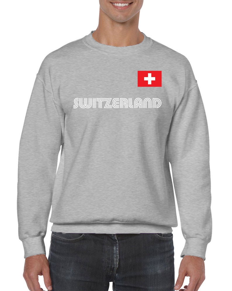 Switzerland Series 1 Country Pride Zurich Geneva Basel Bern Lausanne Winterthur Lugano Exploring Discovering Men/'s Crew Neck Sweater SWI-01