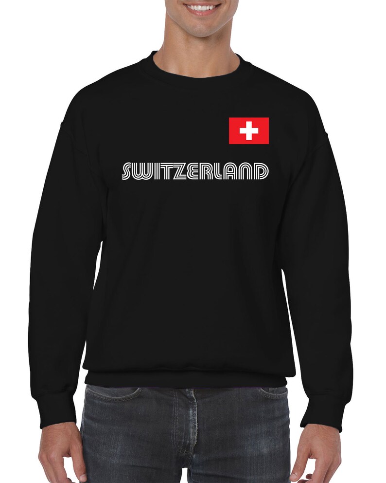 Switzerland Series 1 Country Pride Zurich Geneva Basel Bern Lausanne Winterthur Lugano Exploring Discovering Men/'s Crew Neck Sweater SWI-01