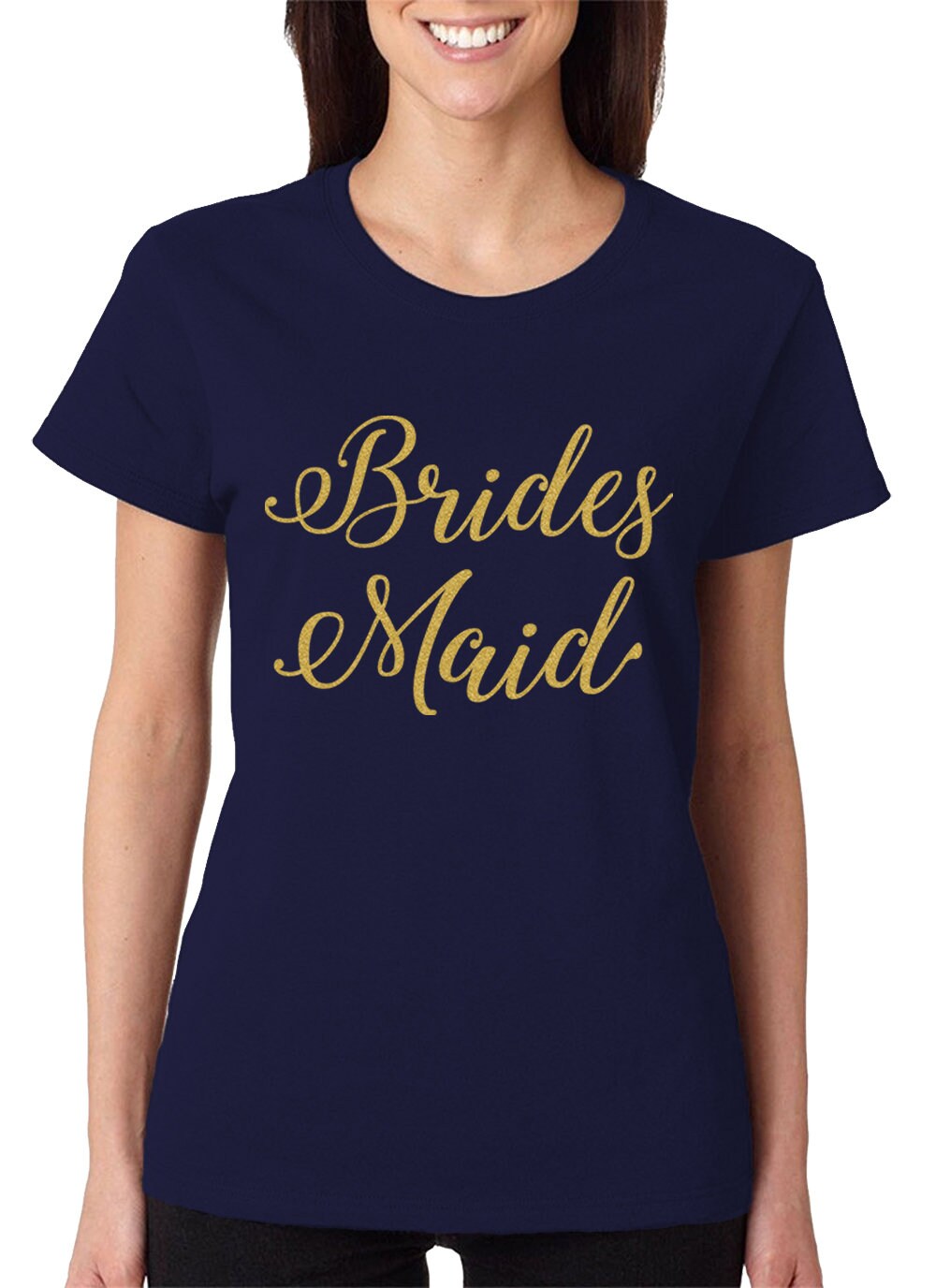 Bridesmaid Gold Glitter Script Wedding Bride Matrimony Present | Etsy
