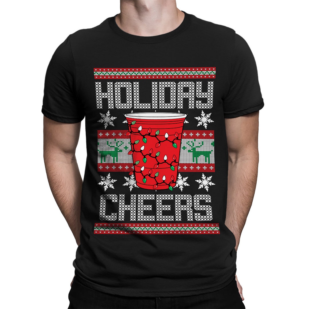 Beer Pong Xmas Sweater Merry Christmas Happy Holidays Festive Holiday
