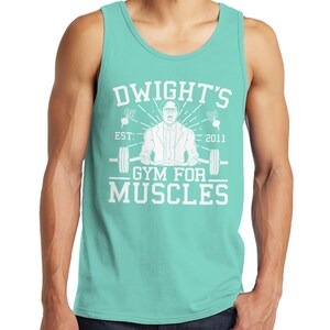 Dwights Gym for Muscles Funny TV Show Work Out Sayings Exercise Gym Rat ...