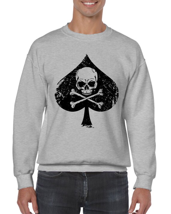 Nos Cráneo Biker Ace Of Spades-Sudadera con capucha para hombre