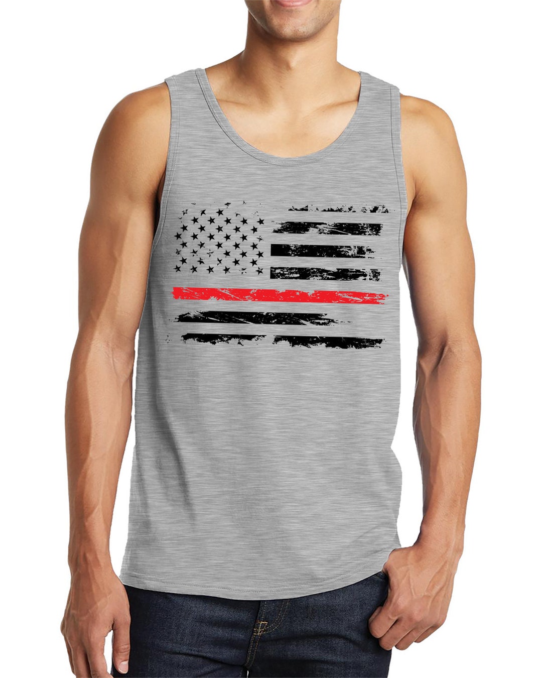Red Line American Flag Fire Fighter First Responder Awareness - Etsy