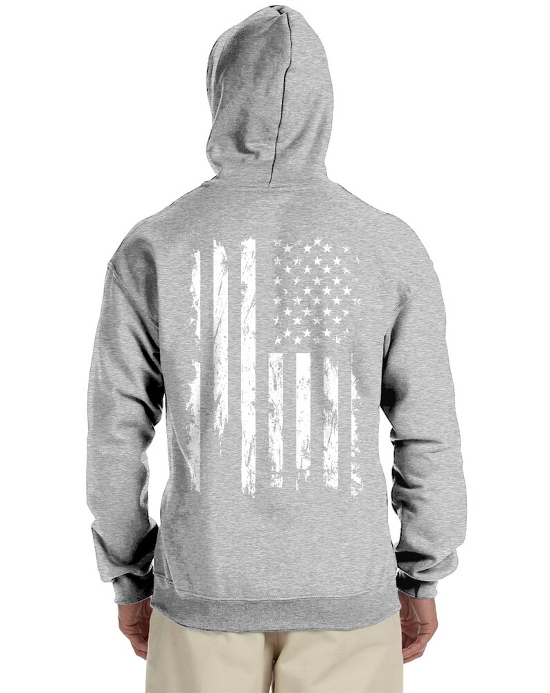 Distressed White American USA Flag BACKPRINT Patriotic - Etsy