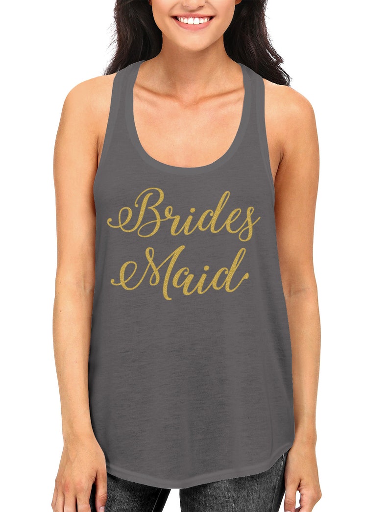 Bridesmaid Gold Glitter Script Wedding Bride Matrimony Present - Etsy