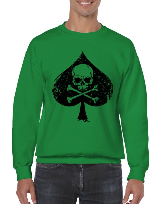 Nos Cráneo Biker Ace Of Spades-Sudadera con capucha para hombre