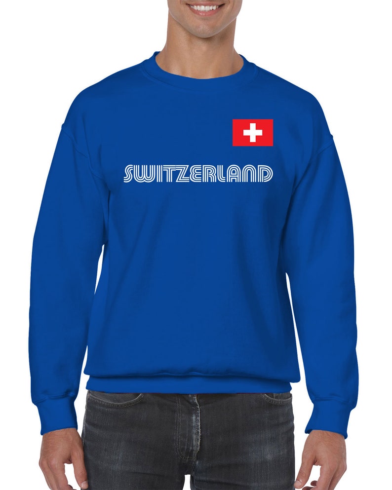 Switzerland Series 1 Country Pride Zurich Geneva Basel Bern Lausanne Winterthur Lugano Exploring Discovering Men/'s Crew Neck Sweater SWI-01