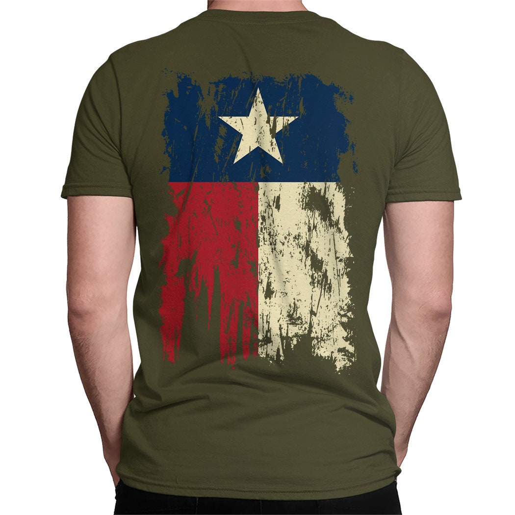 Distressed Vintage Republic of Texas Tejano Flag BACKPRINT - Etsy