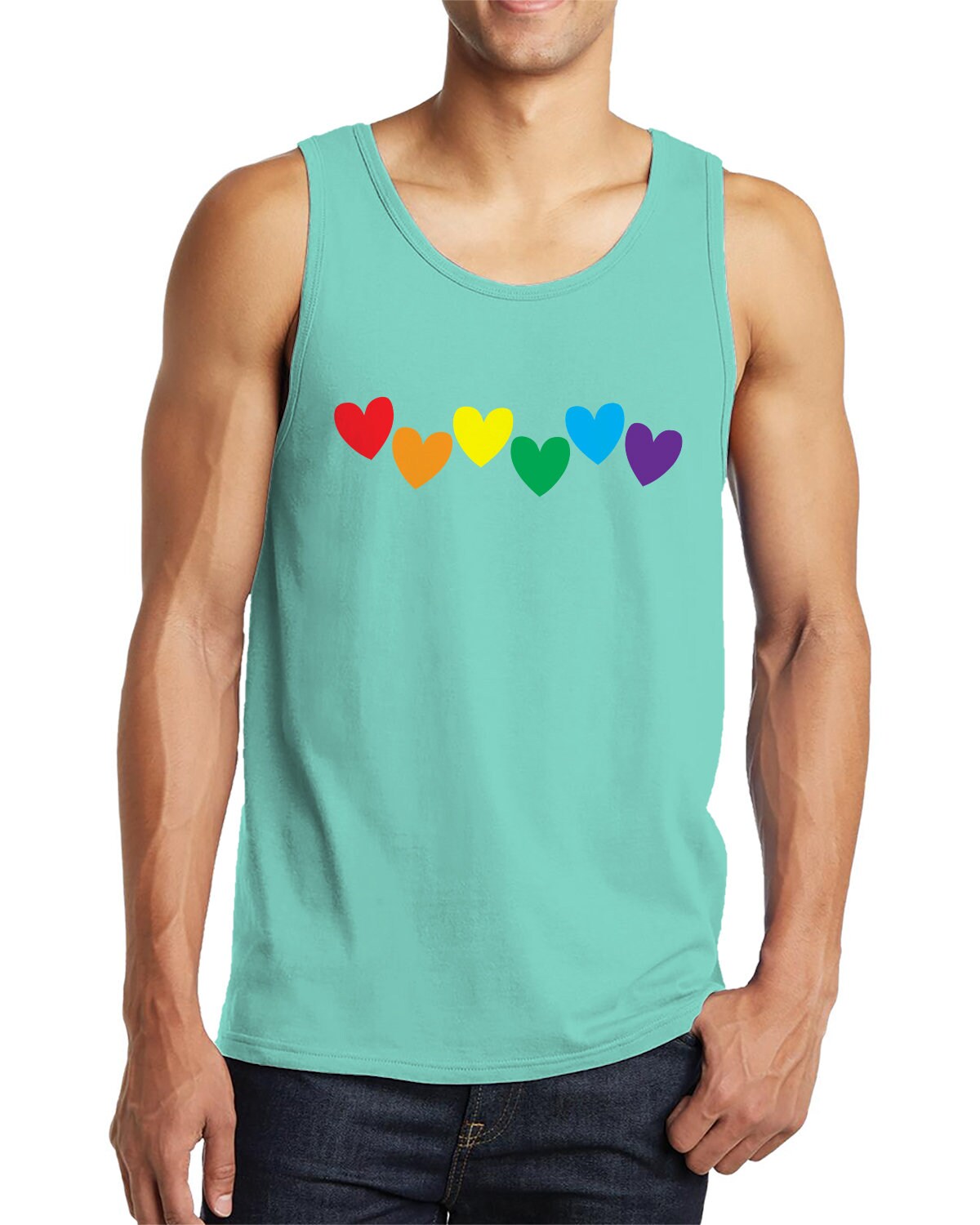 Rainbow Floating Hearts LGBTQ Community Together Protect Pride - Etsy