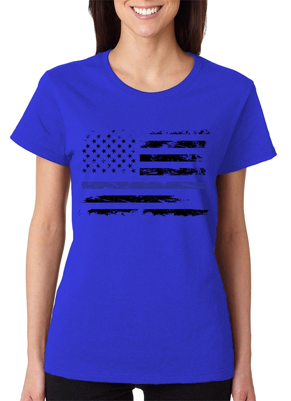 Blue Line American Flag Support Police Officers Respect Honor | Etsy