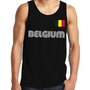 Short Sleeve T-Shirt Tank Top Belgium Athletic Retro Series Men's Long Sleeve T-Shirt