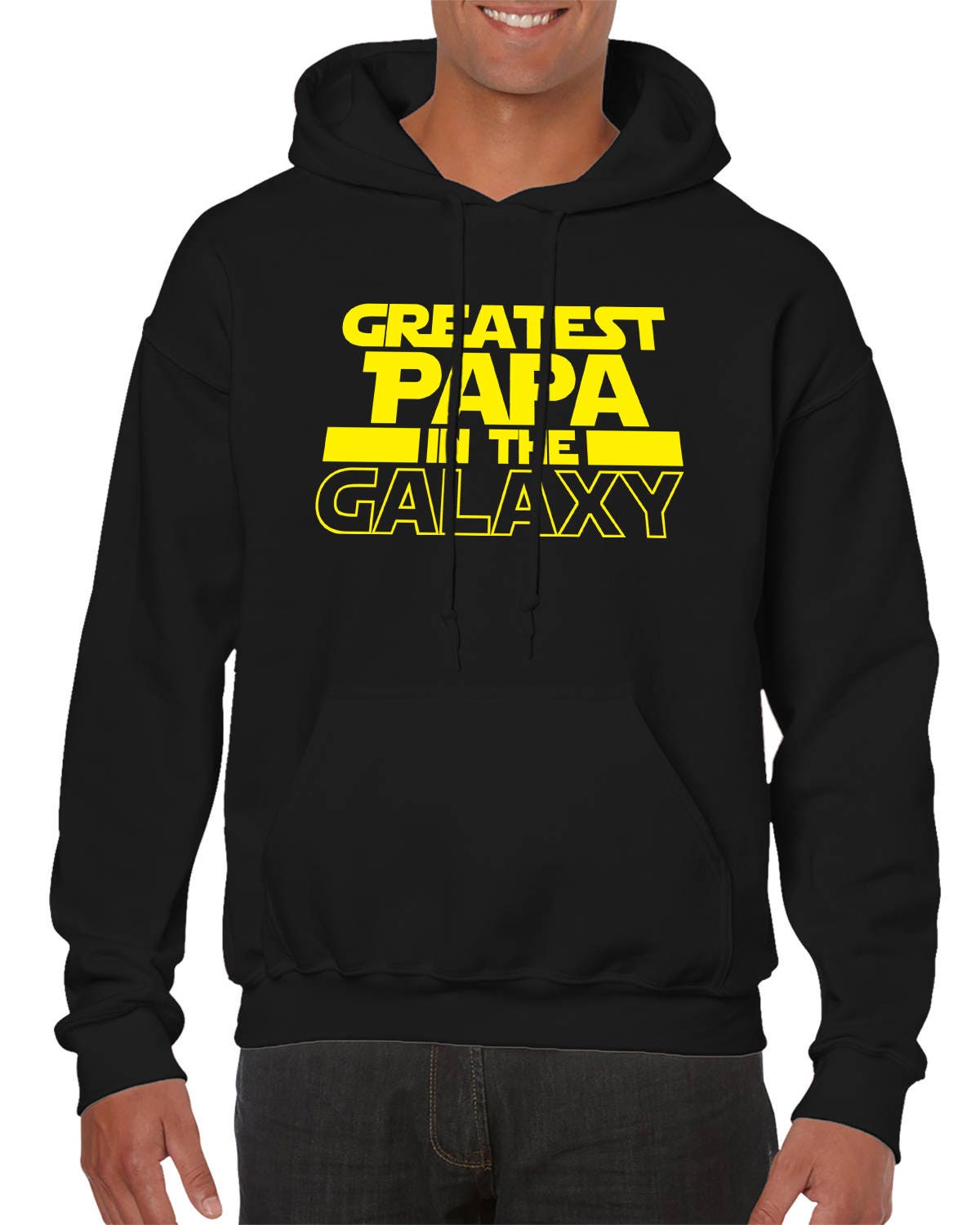Greatest Papa in the Galaxy Funny Fathers Day Gift Idea Present Men's  Hoodie SF-0327 