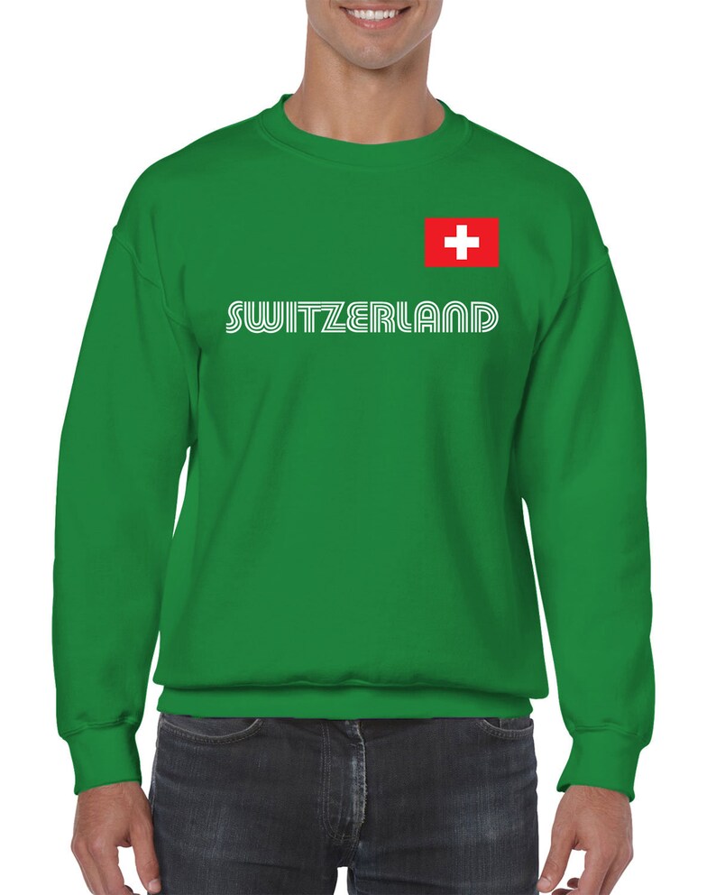 Switzerland Series 1 Country Pride Zurich Geneva Basel Bern Lausanne Winterthur Lugano Exploring Discovering Men/'s Crew Neck Sweater SWI-01