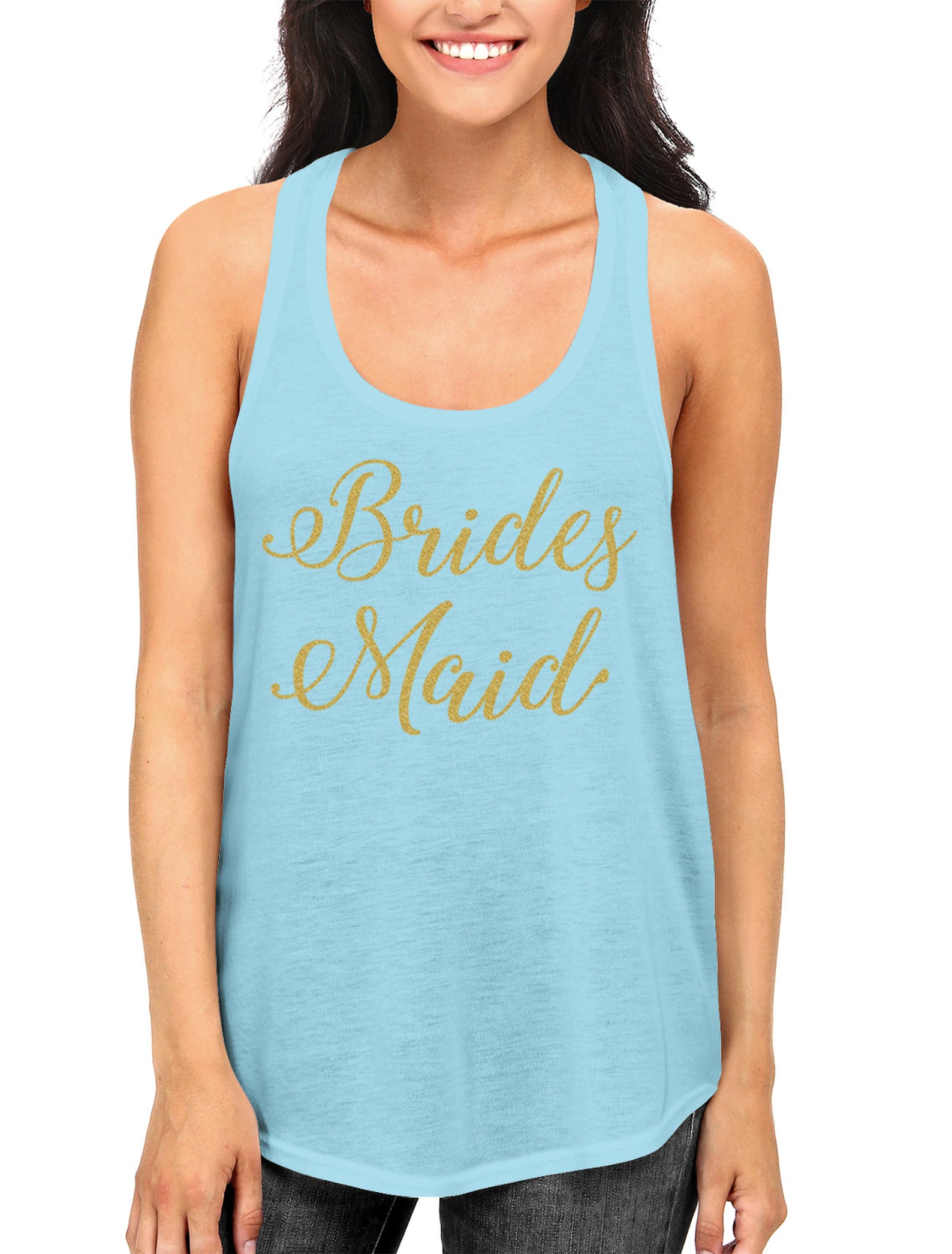 Bridesmaid Gold Glitter Script Wedding Bride Matrimony Present - Etsy