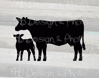 Download Cow Silhouette Svg Etsy