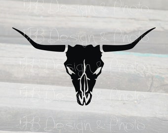 Download Longhorn Skull Svg Etsy