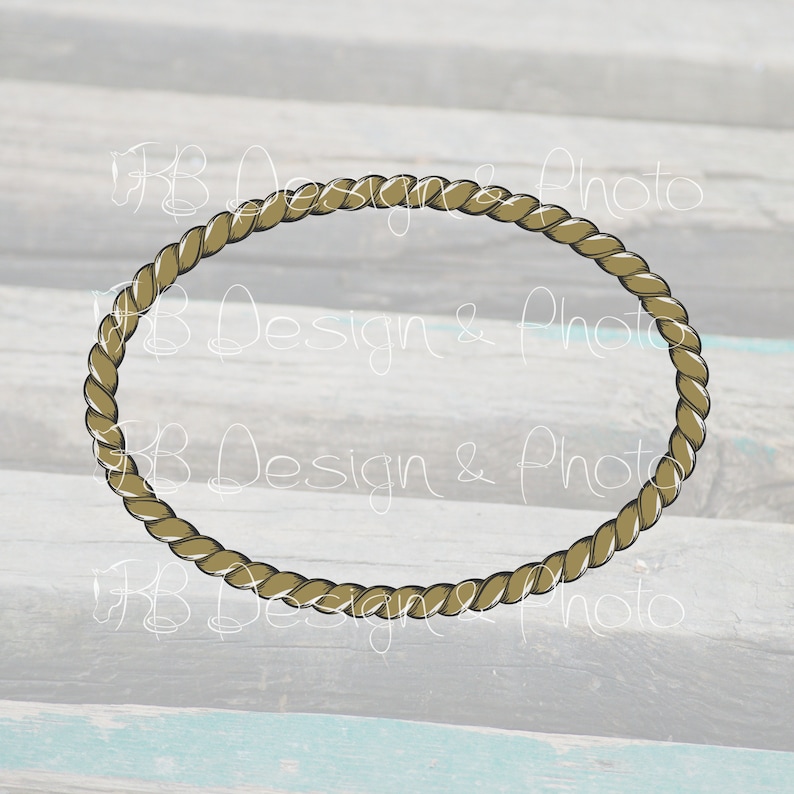 Oval Rope Vector/raster SVG PNG Etsy