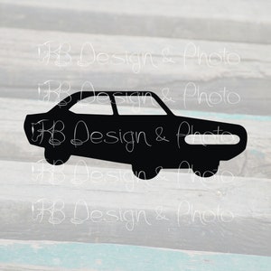Muscle Car Silhouette Vector/Raster- SVG, PNG, JPG