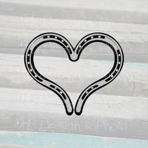 Horseshoe Heart Vector/Raster- SVG, PNG, JPG