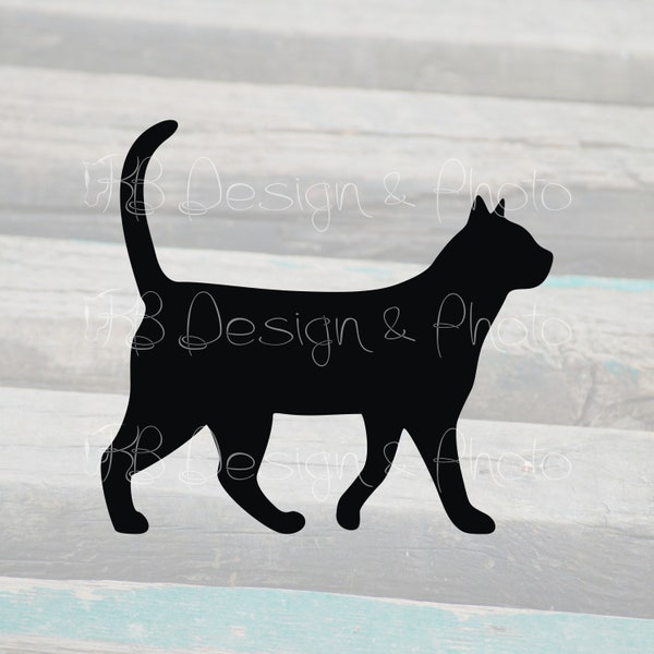 Walking Cat Vector/Raster- SVG, PNG, JPG