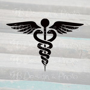 Símbolo médico De Caduceus Vector/Raster- SVG, PNG, JPG