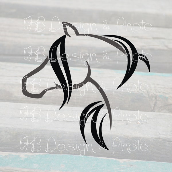 Horse Head Vector/Raster- SVG, PNG, JPG