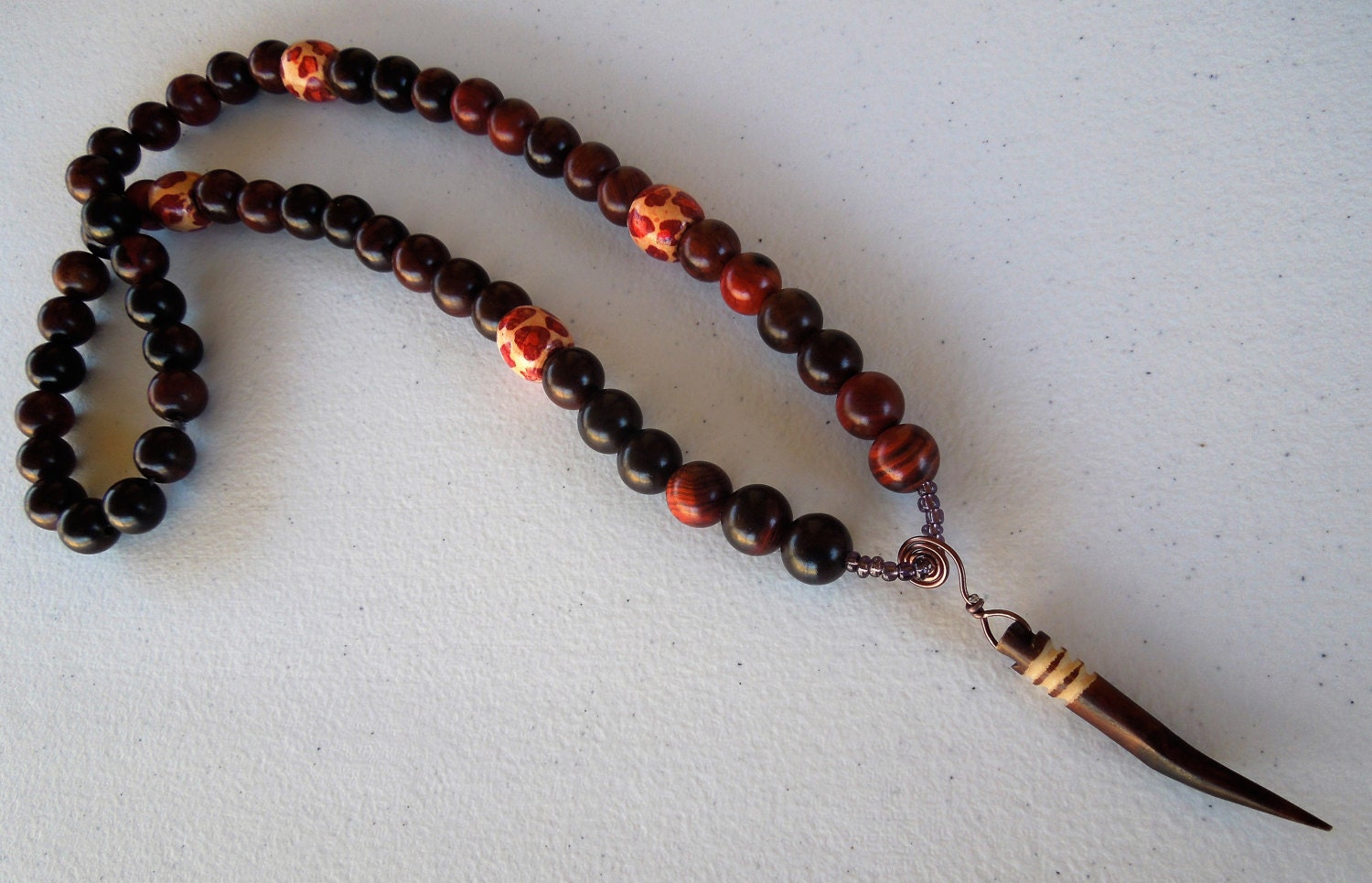 Eco Chic Earthly Dark Brown Beads Embellished Wooden Long Necklace TR Zx253 Eco Chic Earthly Dark Brown Beads Embellished Wooden Long Necklace TR Zx253
