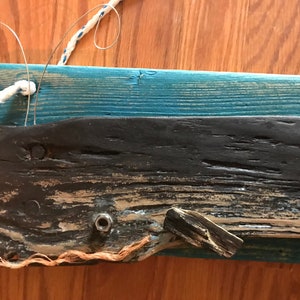 Handmade Driftwood Whale Wall Hanging