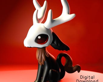 Deer Devil - Digital download - 3d printable STL File - 3d model