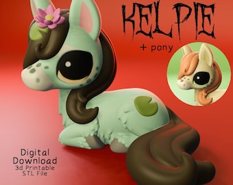 Kelpie & Pony - Digital download - 3d printable STL File - 3d model