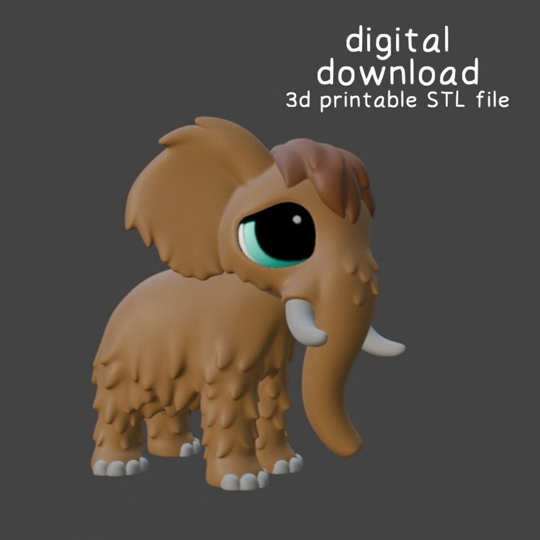 Mammoth - Digital Download - 3d Printable STL File - 3d Model - Etsy