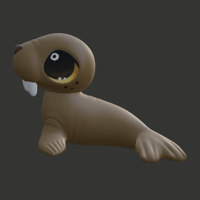 Pixel Walrus Model Walrus - Digital Download - 3d Printable STL File - 3d Model - Etsy