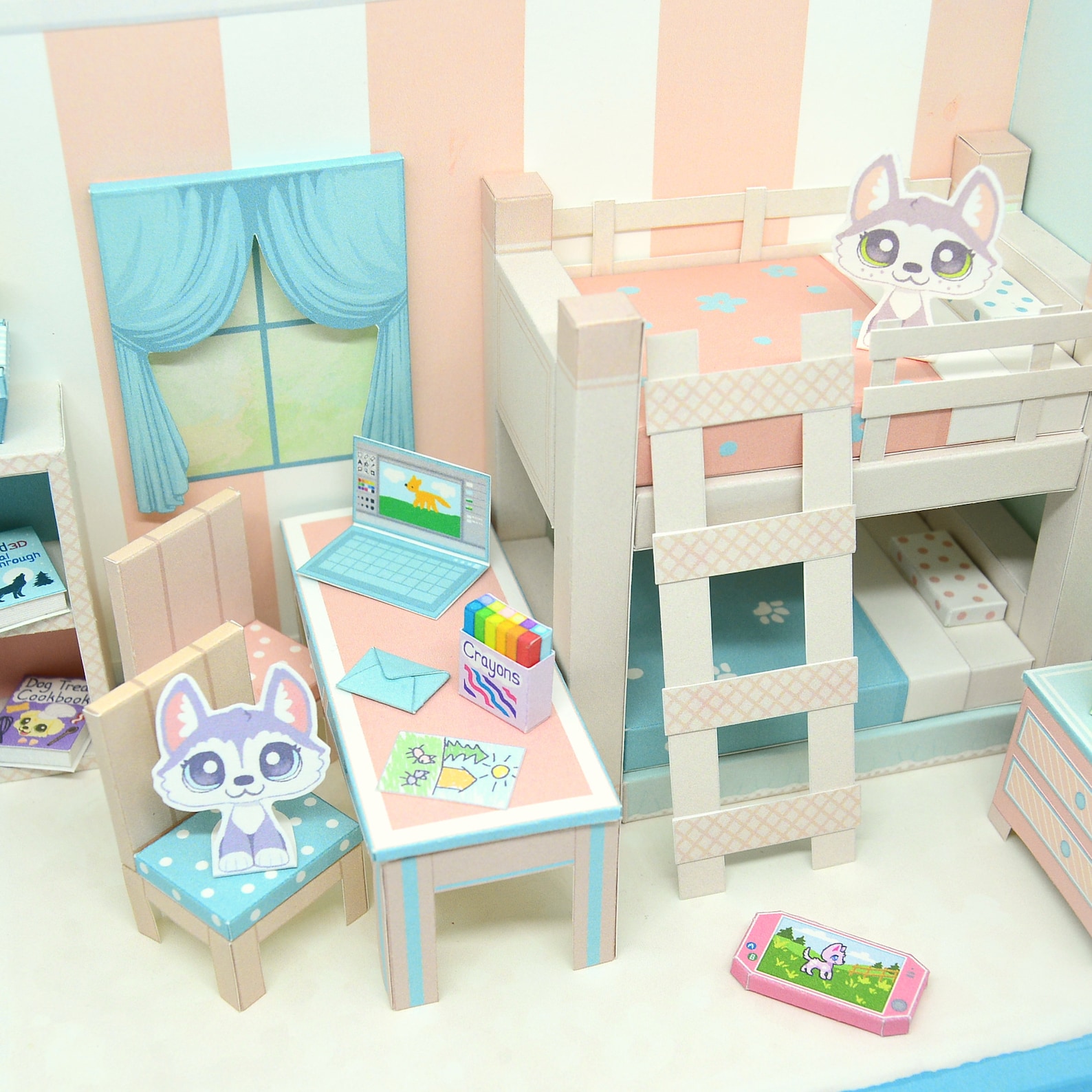 Printable DIY Paper Dollhouse Craft Kit Digital Download Etsy