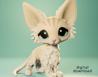 Donskoy Cat - Digital download - 3d printable STL File - 3d model