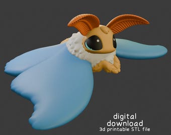 Moth - Digital download - Leylina Figurines - 3d printable STL File - 3d model