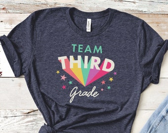 Third Grade Teacher Shirt, third grade team shirt, back to school, teacher shirt, teacher tribe, third grade squad, cute teacher shirt