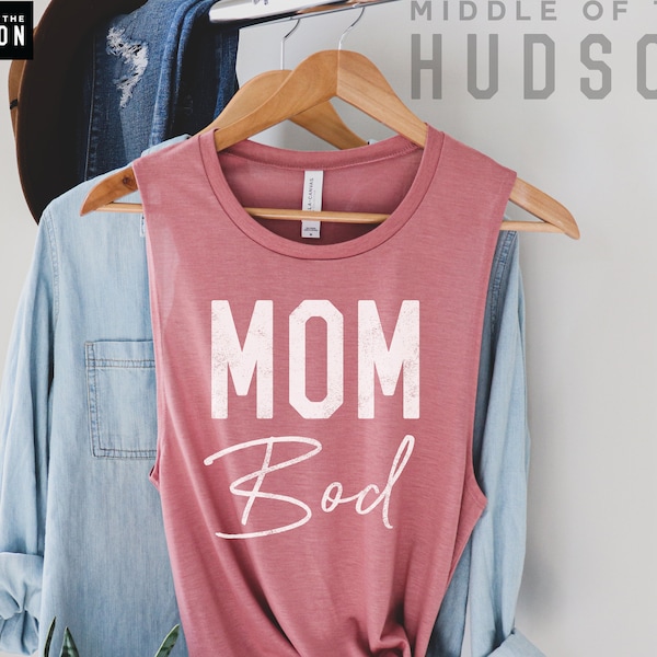 Mom Bod, expecting mom, funny workout tank, baby shower, cardio tank, mothers day, strong mom, ladies muscle tank