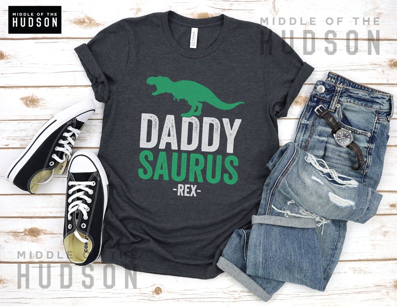 Daddysaurus shirt, funny fathers day, dad shirt, husband gift, dad jokes, dad gift, grandpa gift, dads birthday, dad to be, mens image 2