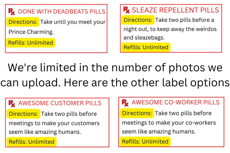 Funny Fake Prescription Bottle: Novelty Gag Gift With Custom Label - Etsy