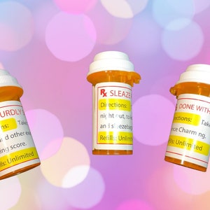 FAKE PRESCRIPTION BOTTLE; Assorted Prescription Labels to Choose From; Funny Gift; Joke Gift; Novelty Pharmacy Labels
