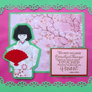 Cherry Blossoms, Kimono, Origami, Helen Keller quote