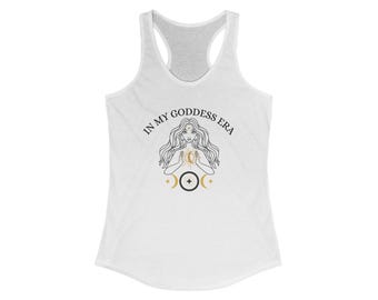 Triple Moon Goddess Racerback Tank Top: Spiritual Witch Apparel