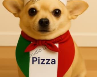 Chef Dog Costume, Pizza Chef, Dog Chef Halloween Costume, Cat Chef Costume, Cat Halloween Chef Outfit, Dog Chef Hat, Cat Chef Hat ,