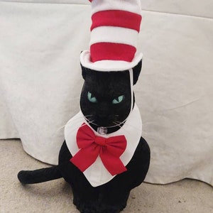 Cat Costume, Cat in the Hat Dr. Seuss Inspired Hat.  HalloweenHat, Halloween Cat Hat, Custume Pet Hat, Costume Hat, Cat Costume Hat