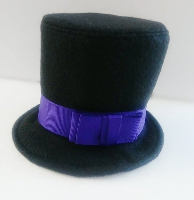Dog Top Hat PURPLE RIBBON Wedding Top Hat Dogs Pet Hat Dog Etsy