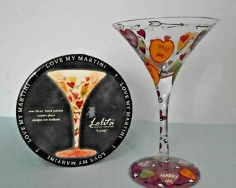 Love Martini Glass by Lolita  Retired Collection 2001-2011