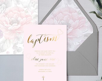 diy baptism invite etsy