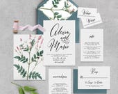 Blush Pink Printable Wedding Invitation Suite "Blush" - Printable DIY Invite, Affordable Wedding Invitation