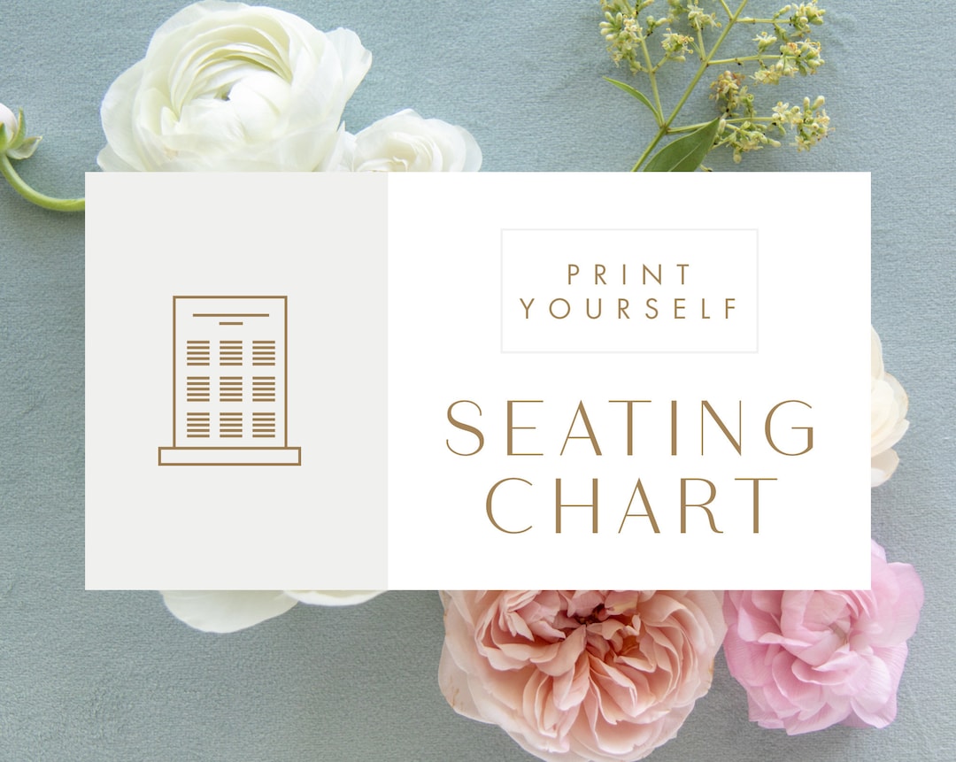 Printable Seating Chart - Made to Match - Choose Any of Our Designs and ...
